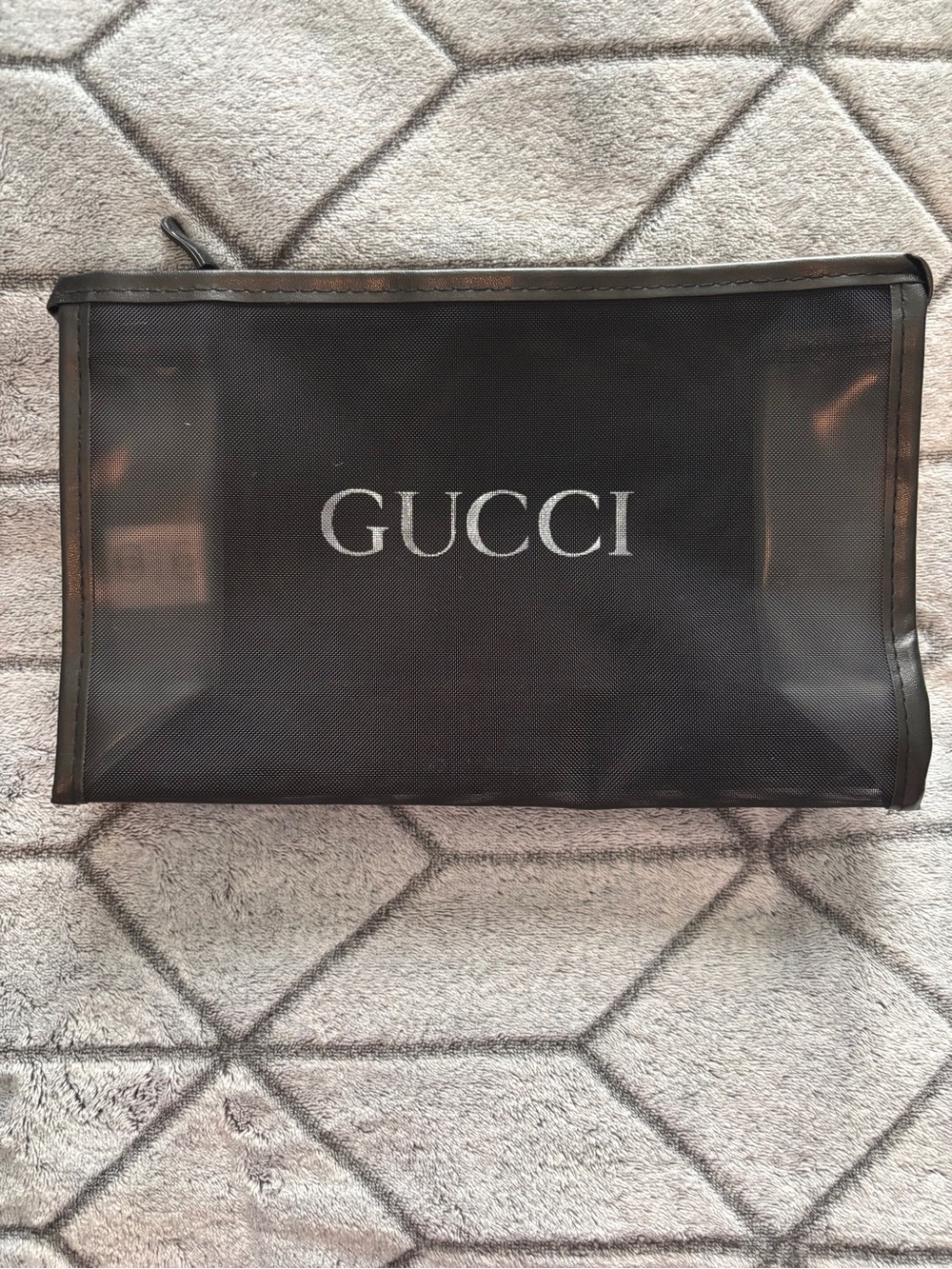 Black Mesh Toiletry Pouch